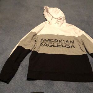 Pullover w/thumb inserts in sleeves with front pocket and drawstring hoodie